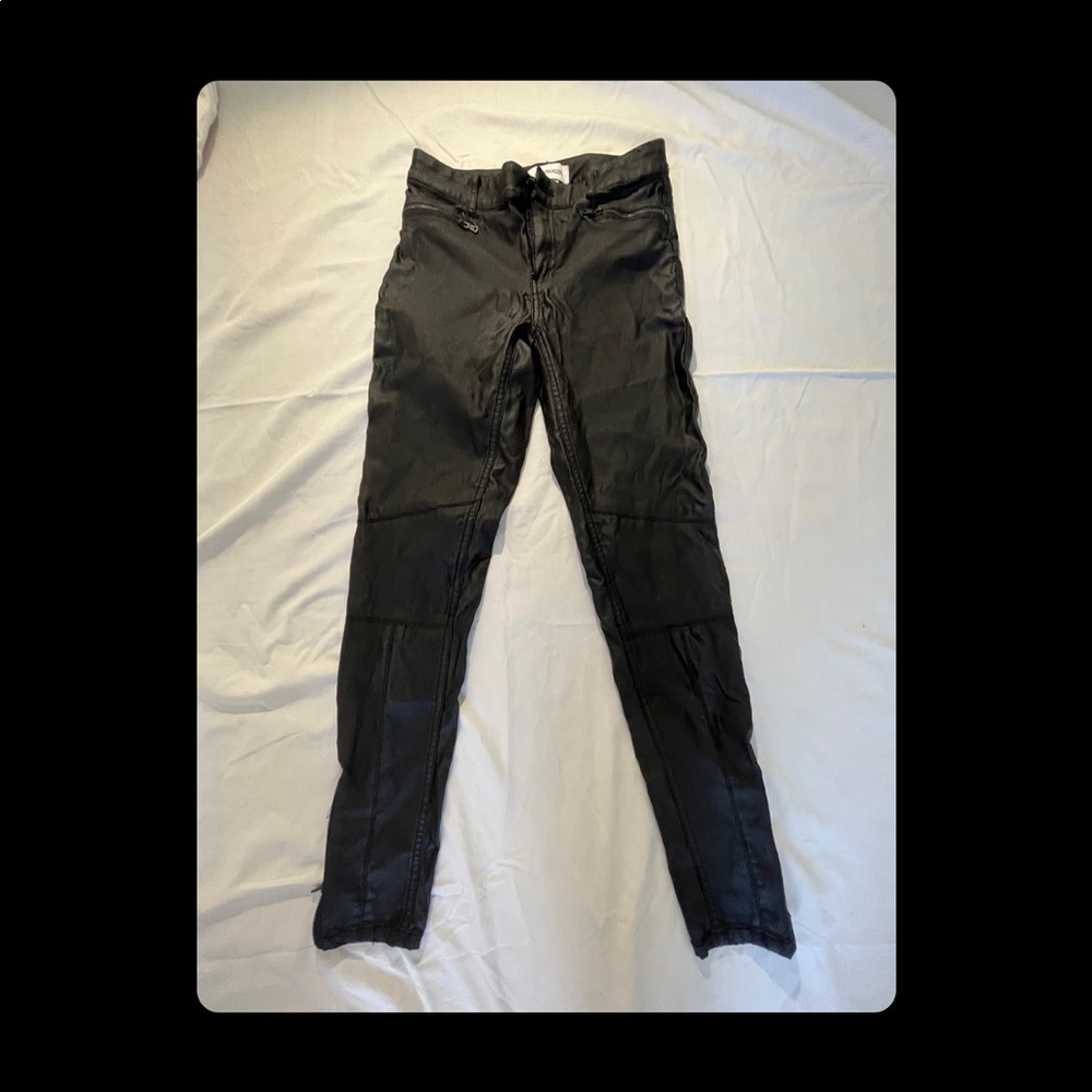 Calvin Klein distressed leather pants